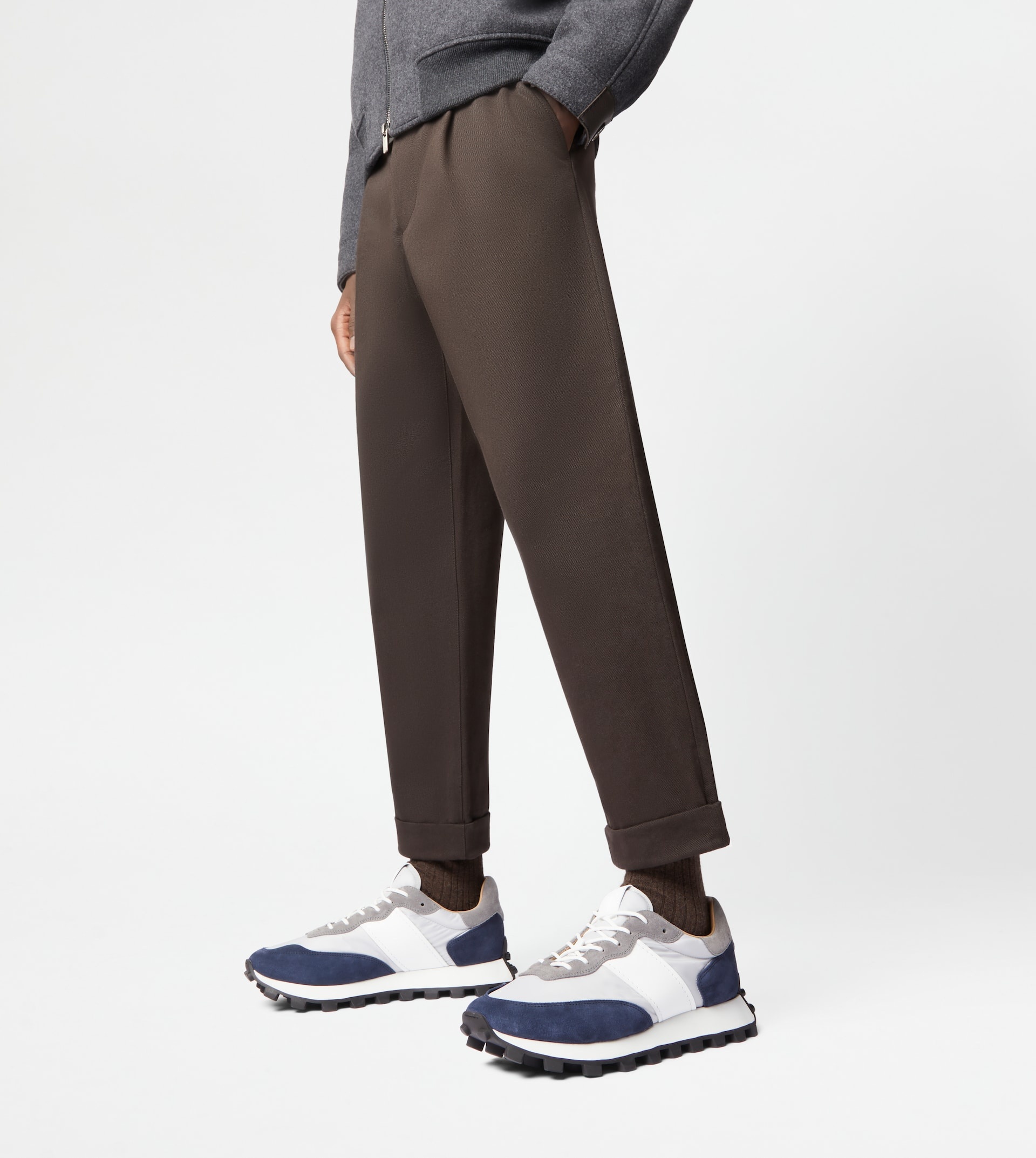 SNEAKERS TOD’S 1T IN SUEDE AND FABRIC - BLUE, GREY, WHITE - 7