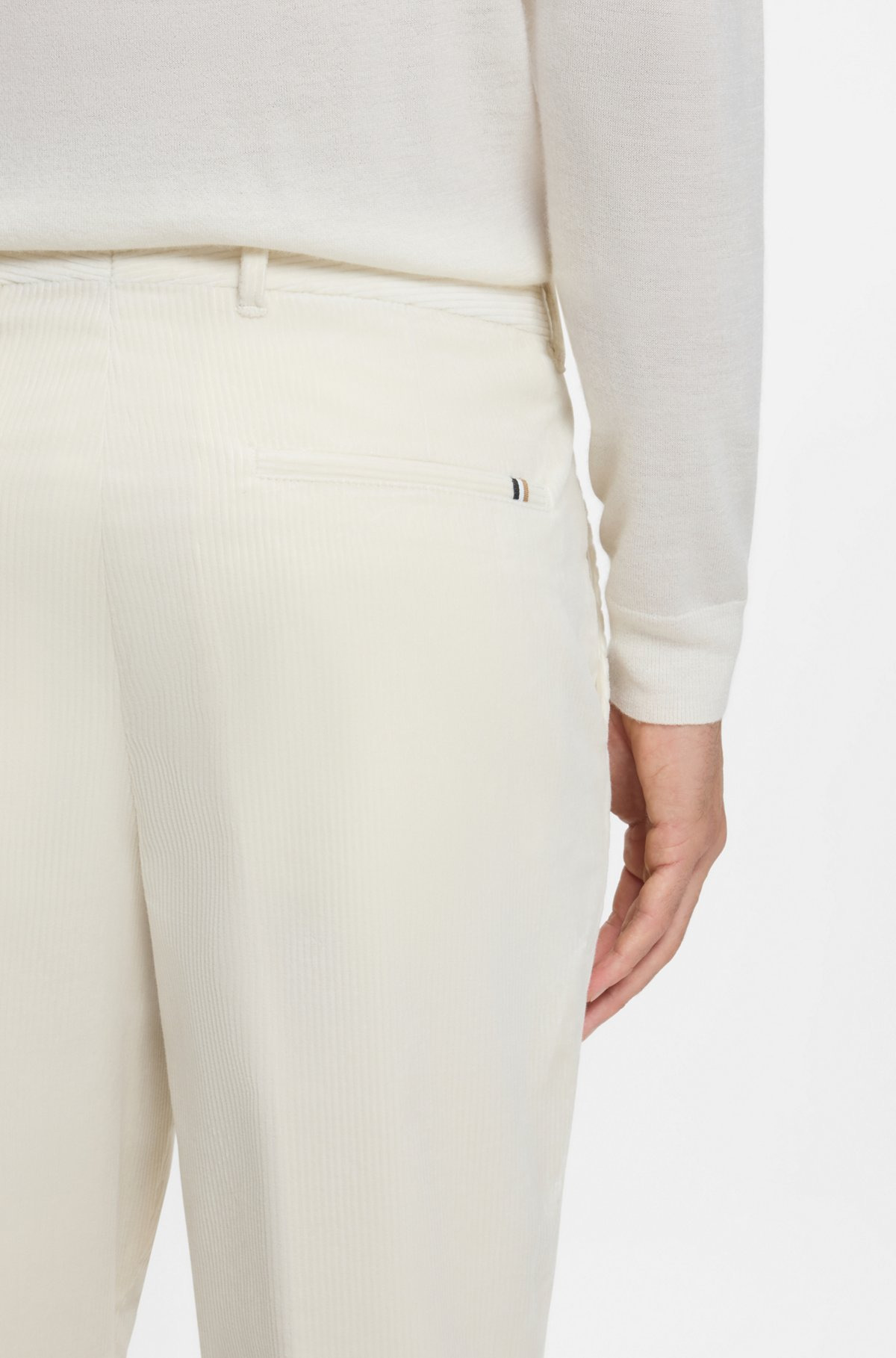TAPERED-FIT TROUSERS IN STRETCH-COTTON CORDUROY - 5