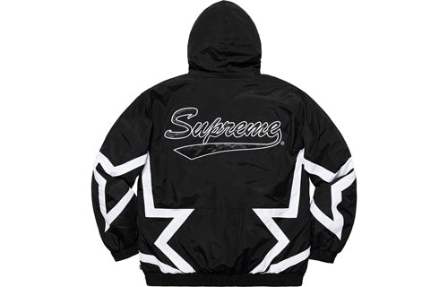 Supreme SS19 Stars Puffy Jacket Black Back Large logo Pattern Unisex SUP-SS19-339 - 4