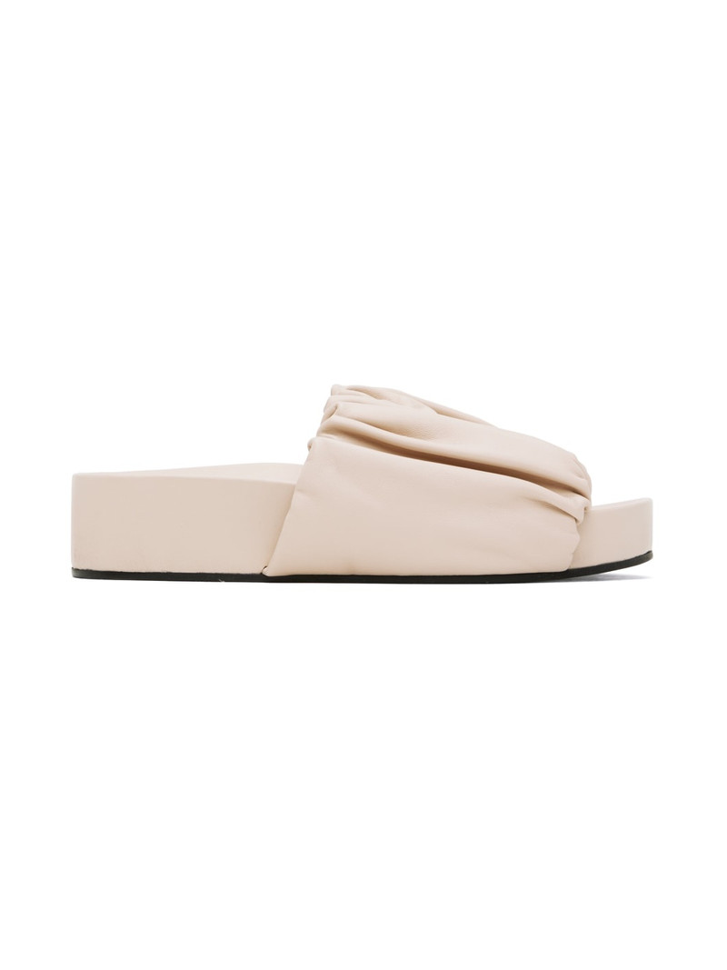 Pink Oversized Ruched Sandals 1