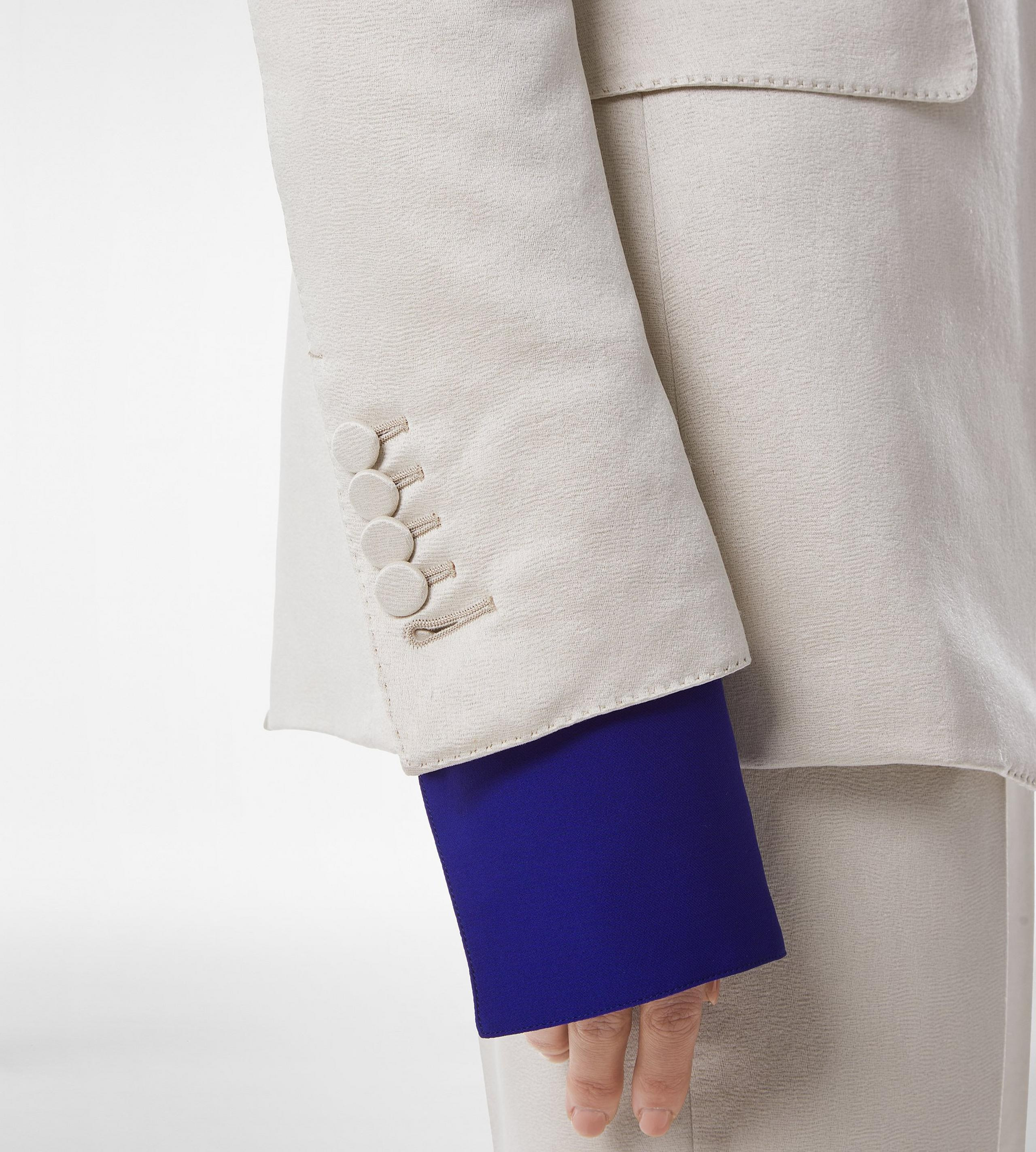 WASHED COTTON SILK BLEND DUCHESSE SINGLE BREASTED JACKET - 2