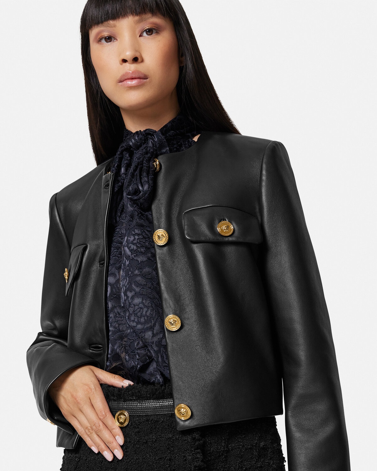 Leather Cardigan Jacket - 3