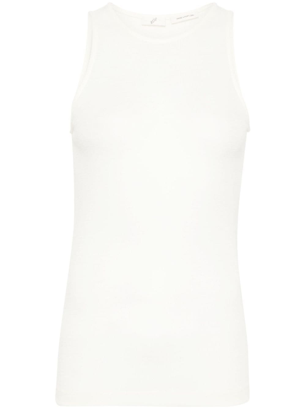 ribbed-knit wool tank top - 1