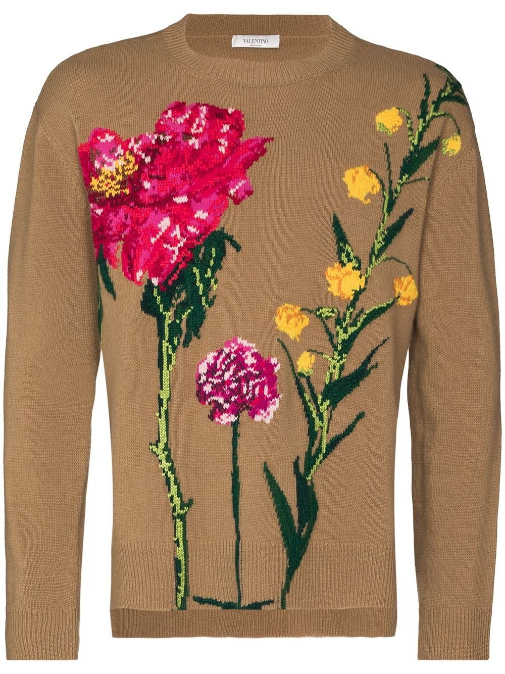 floral intarsia knit jumper - 1