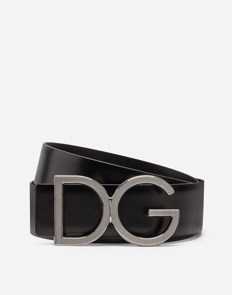 Calfskin belt with DG logo - 1