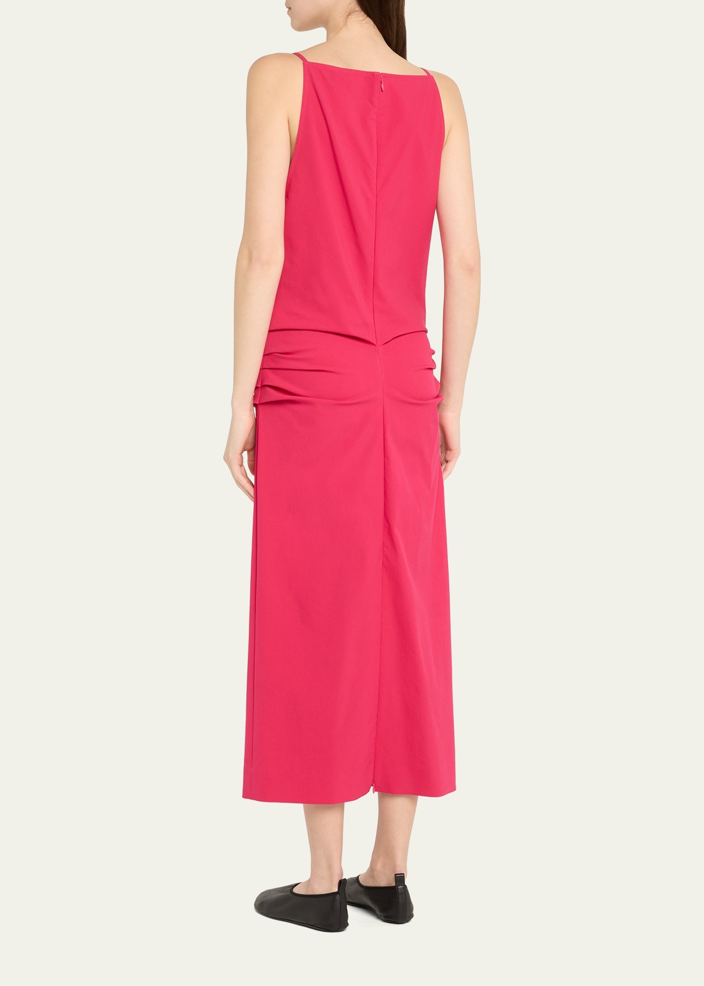 Priya Draped Bi-Stretch Cotton Nylon Dress - 3