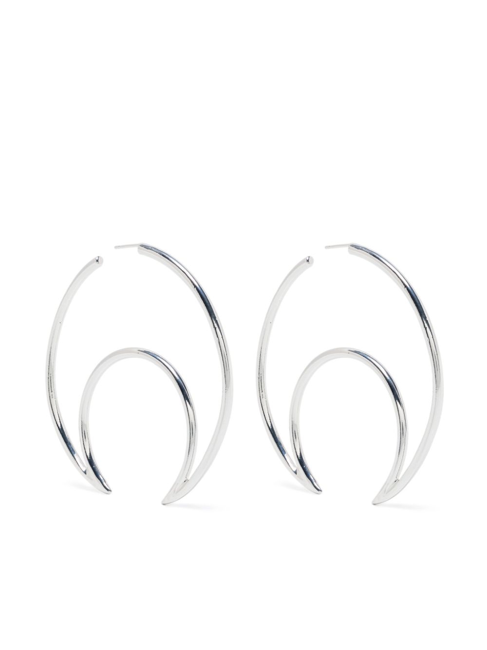Moon hoop earrings - 1