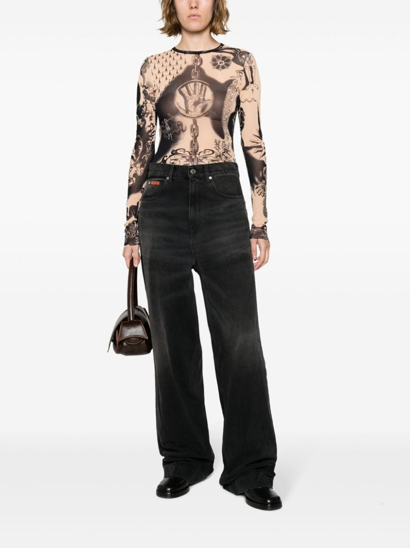 Martine Rose logo-patch wide-leg jeans outlook