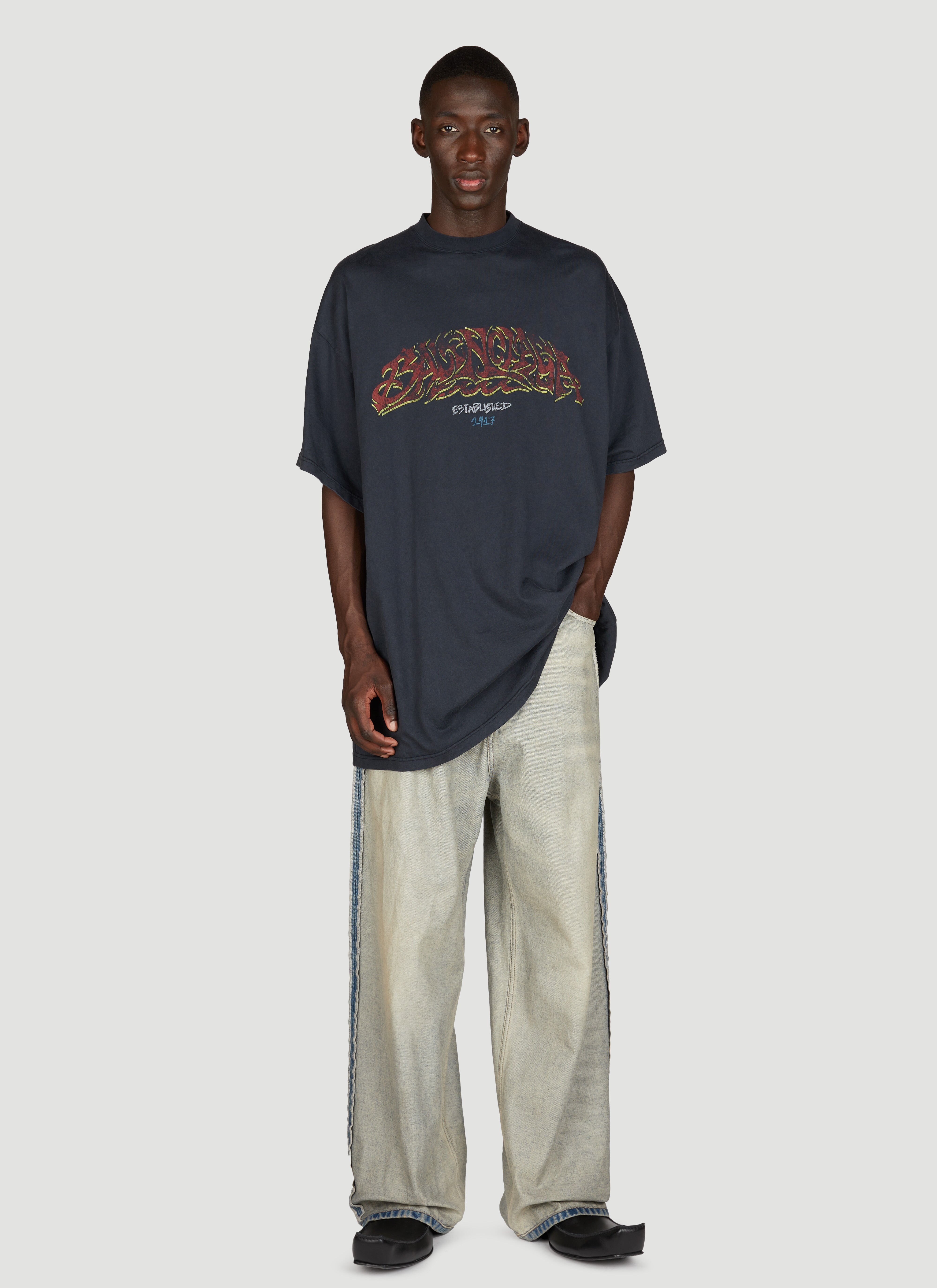 BALENCIAGA Offshore cotton T-shirt | REVERSIBLE