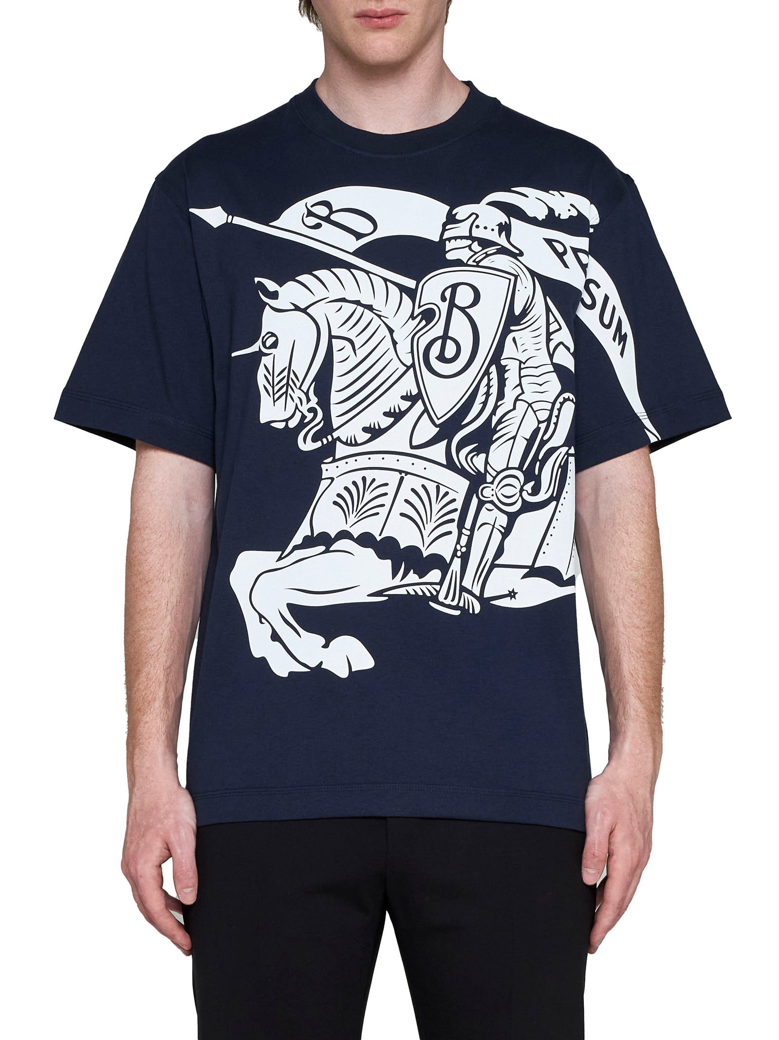 Burberry Men Equestrian Knight Cotton T-Shirt - 3