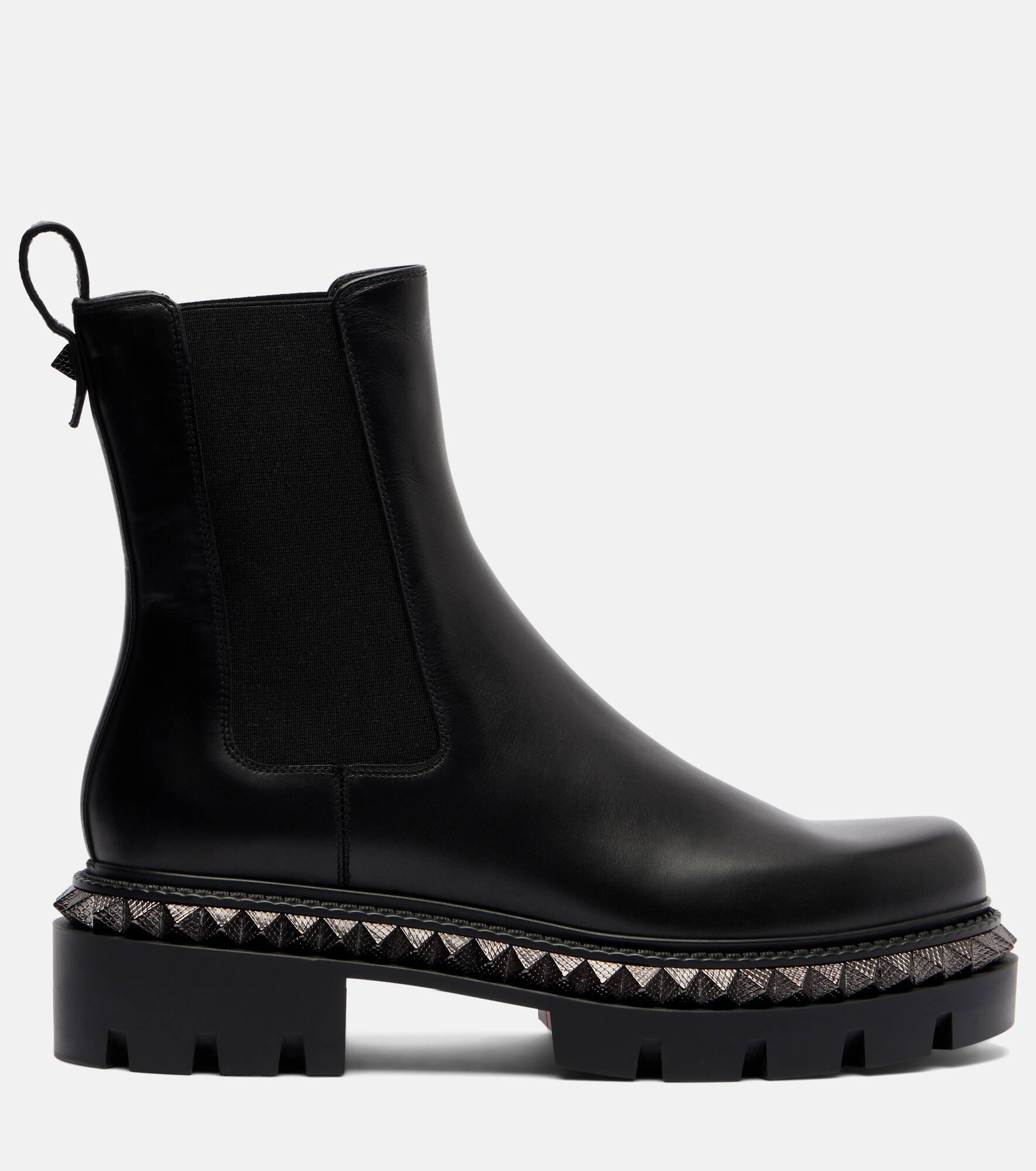 St Emilia embellished leather ankle boots - 4