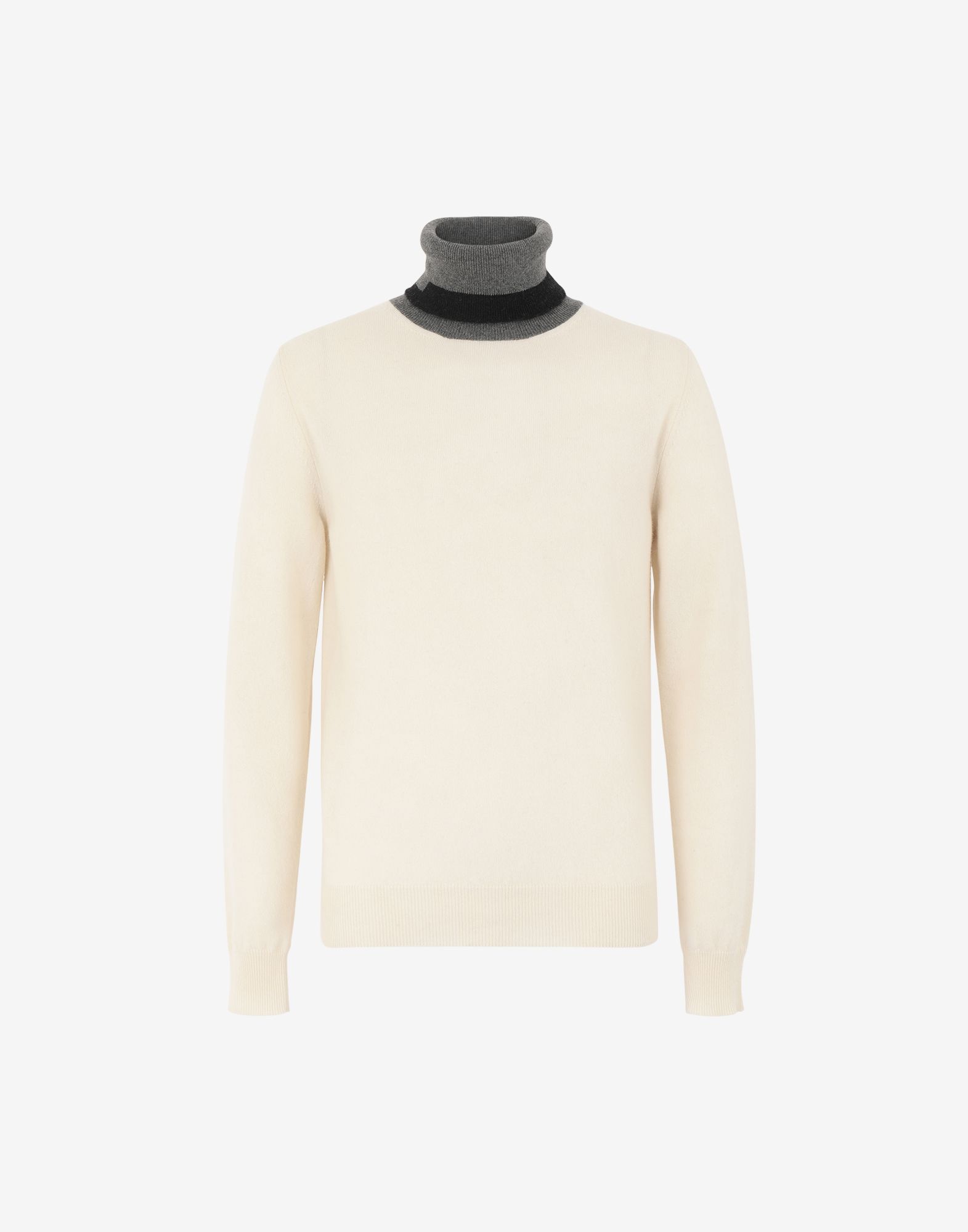 Colour block cashmere high-neck sweater - 1