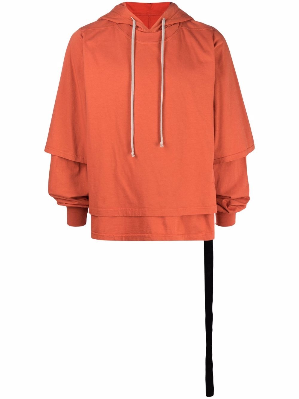 t-shirt layered hoodie - 1