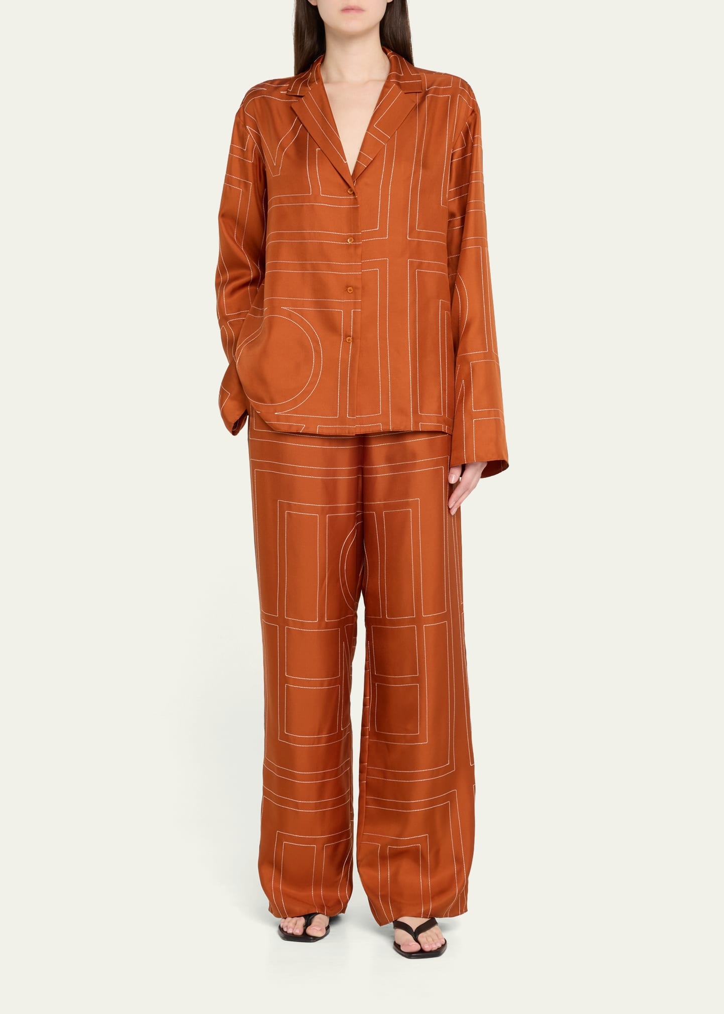 Monogram Silk Pajama Top - 2