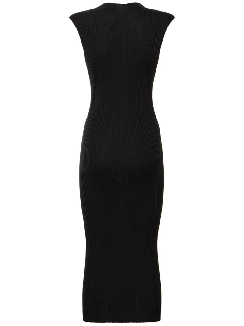 Superfine ribbed viscose midi dress - 3