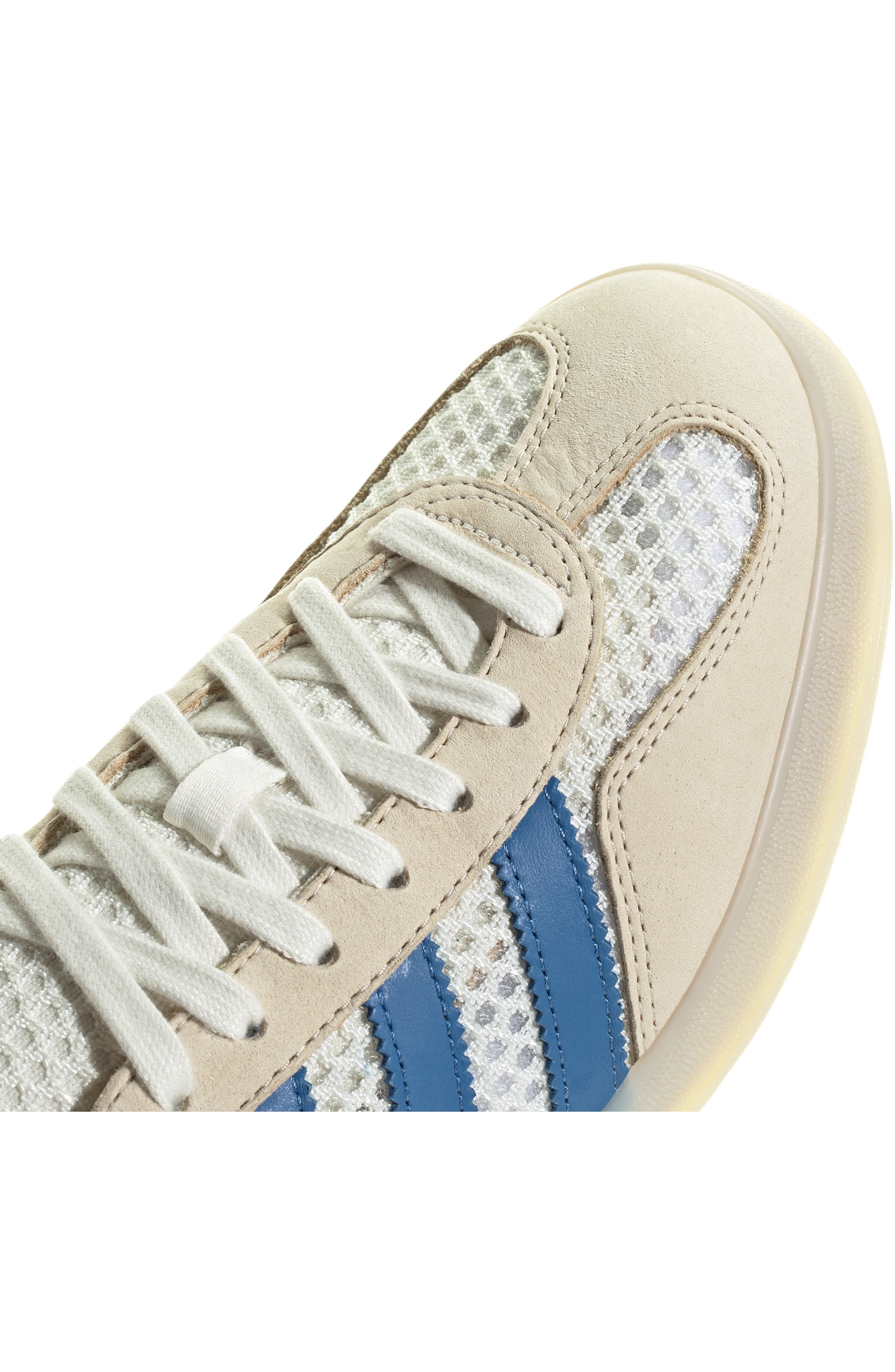 adidas Gender Inclusive Gazelle Indoor Sneaker in Off White/Blue/Vanilla at Nordstrom - 8