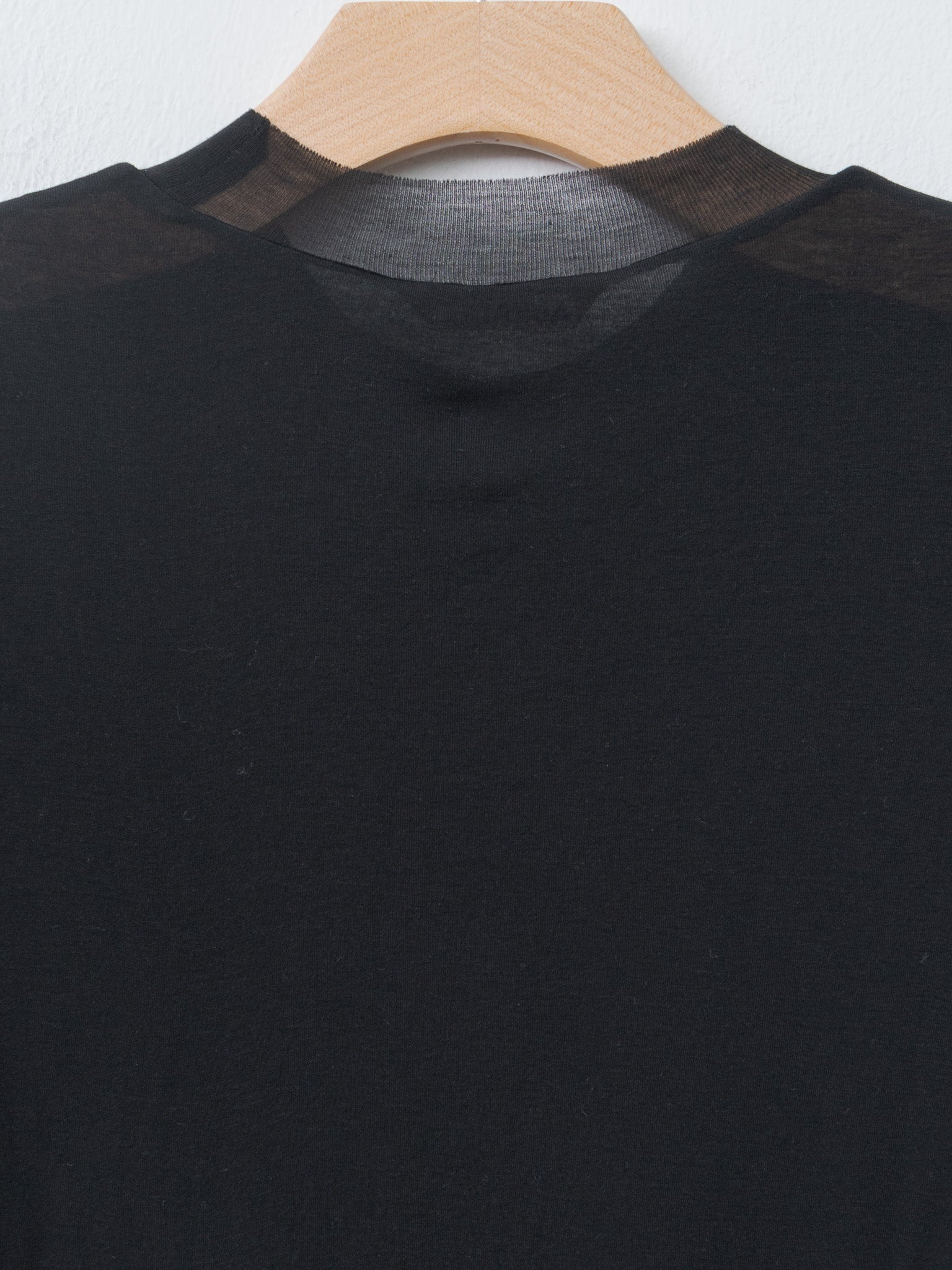 Super High Gauge Sheer Rib Tee - Black - 7