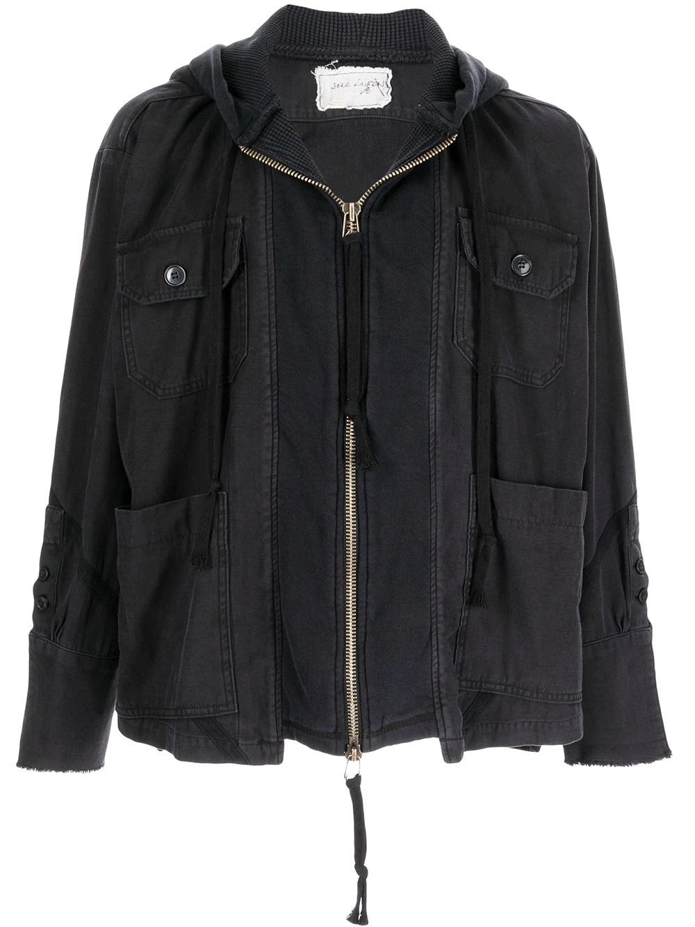 panelled hood jacket - 1