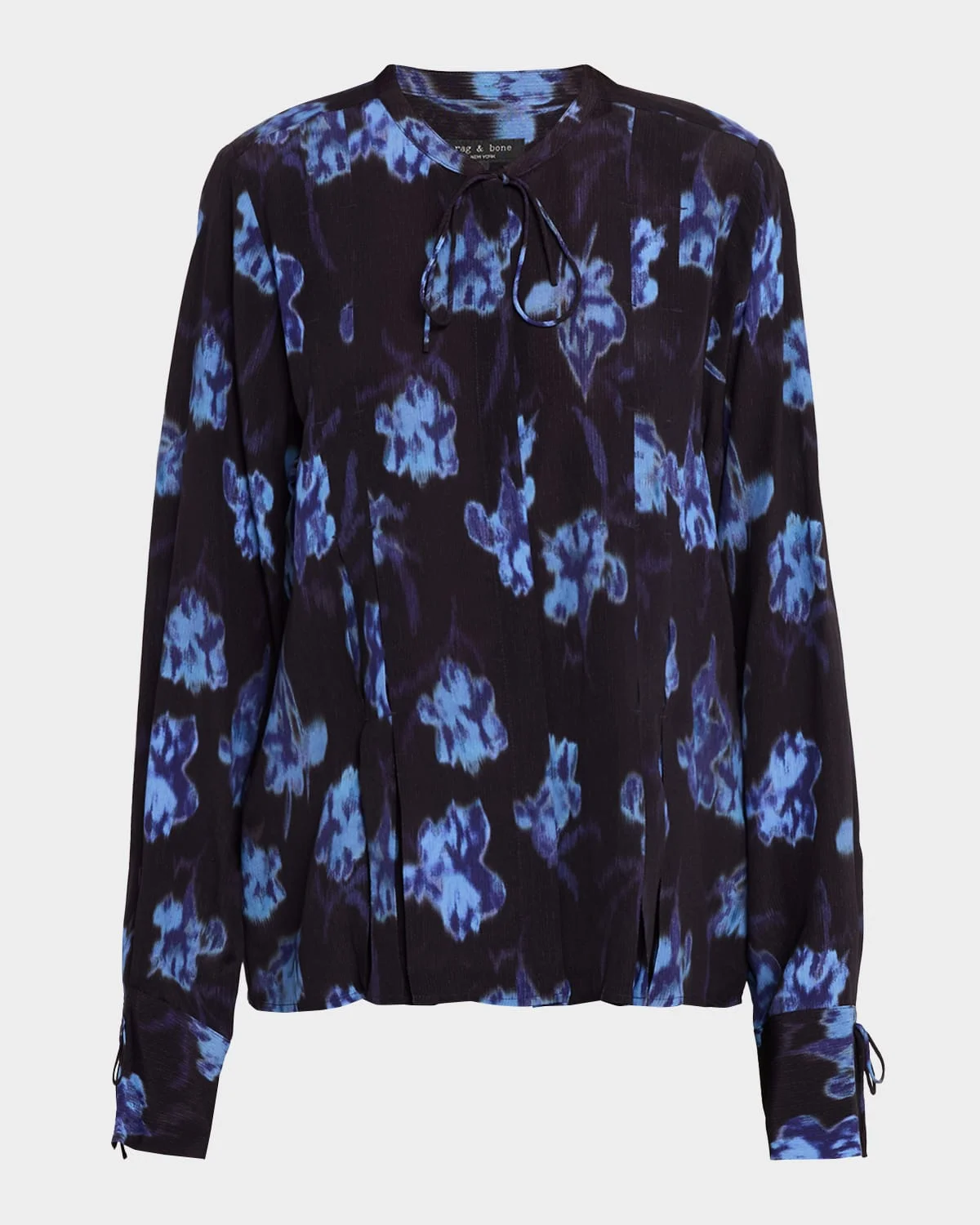 Arden Floral-Printed Pleated Blouse - 1
