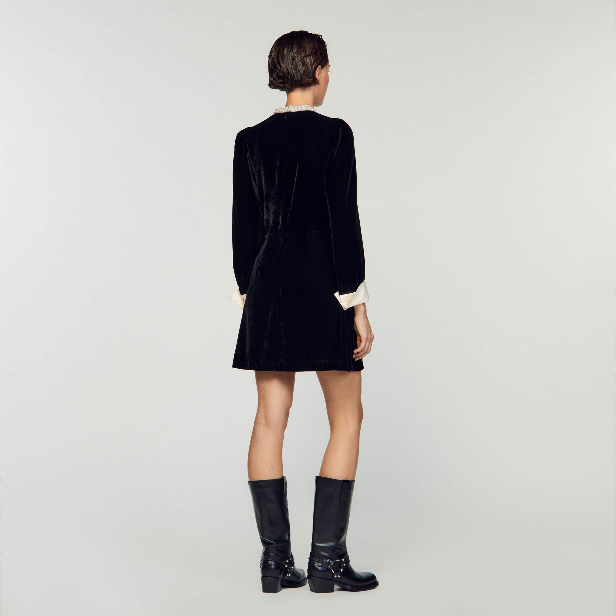 SHORT VELVET DRESS - 6