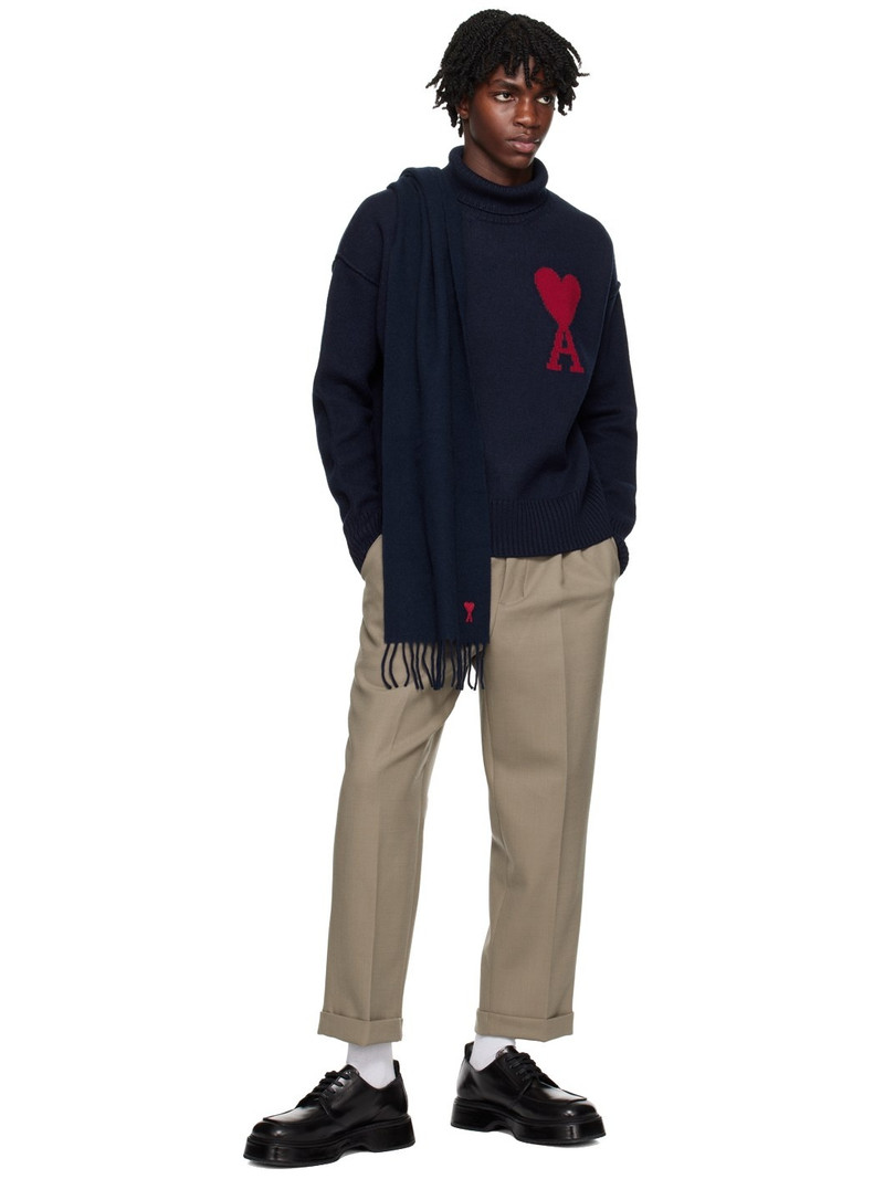 AMI Paris Navy Ami De Cœur Turtleneck outlook