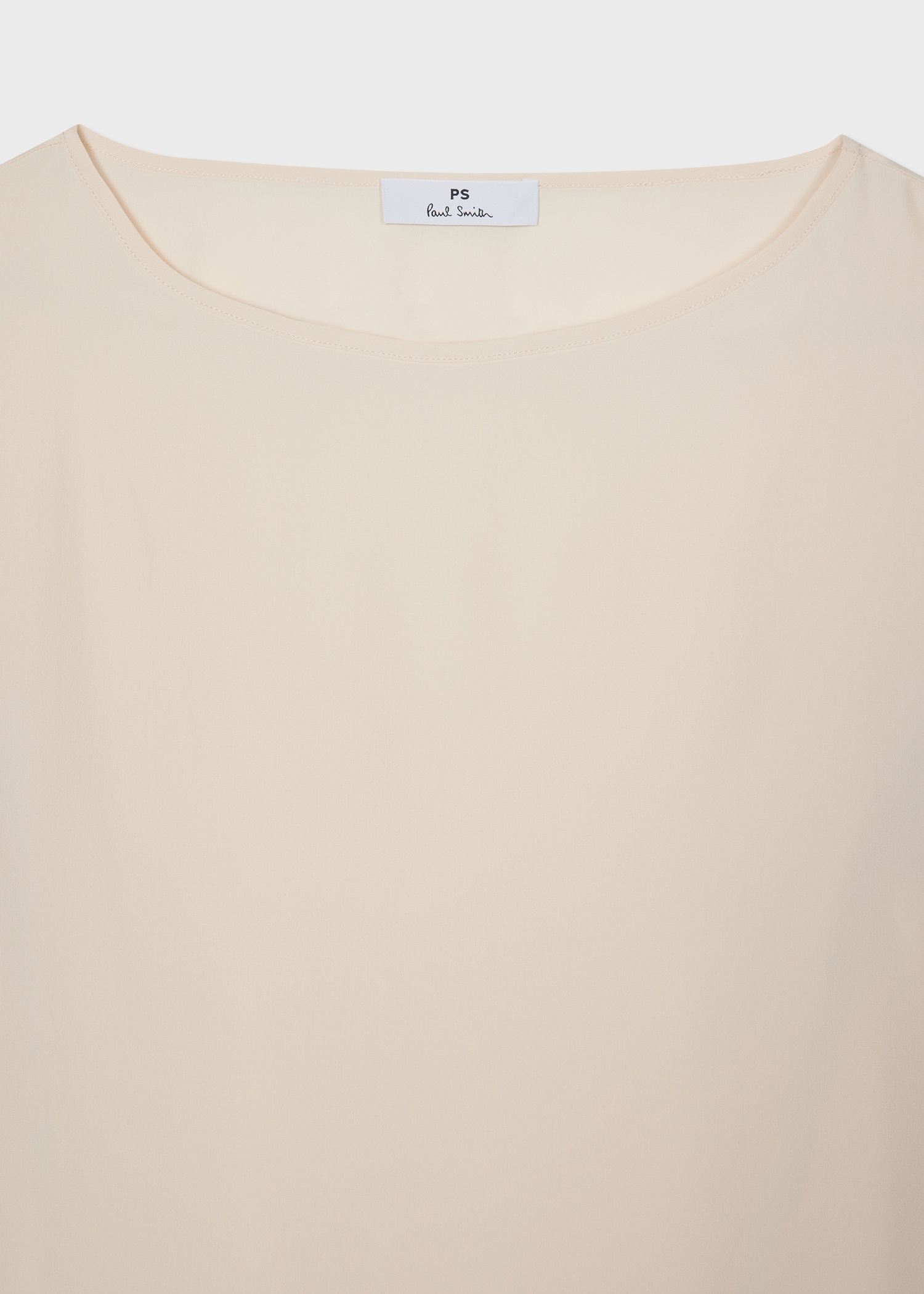 Women's Cream Silk-Blend 'Swirl Piping' Top - 2