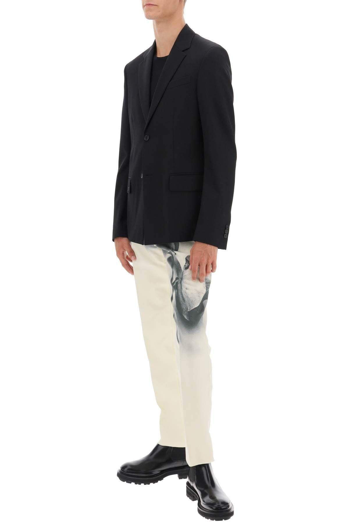 Alexander McQueen Men's Orchid Cigarette Trousers in Putty