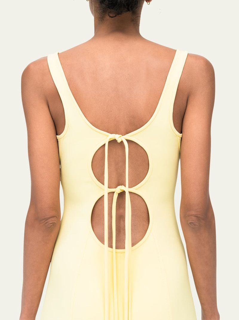 Another Tomorrow Tie-Back Long Sleeveless Sheath Dress outlook