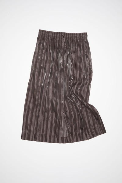 Acne Studios Satin stripe skirt - Chestnut brown outlook