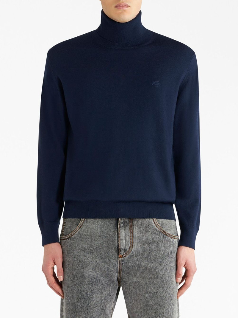 Etro roll-neck virgin wool jumper outlook