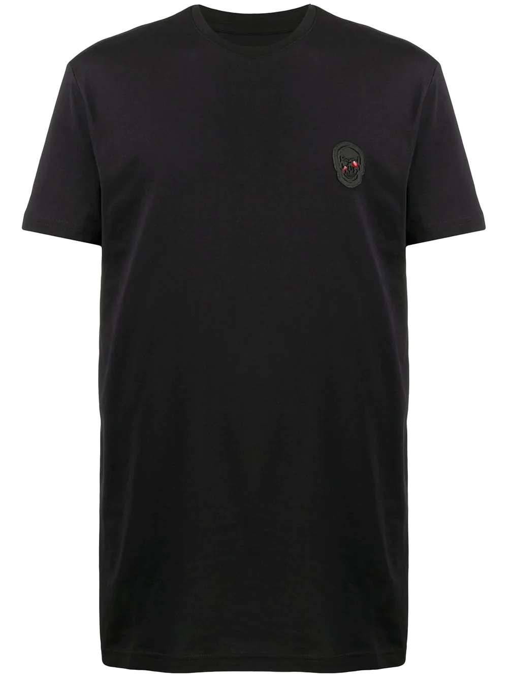 skull patch cotton T-shirt - 1