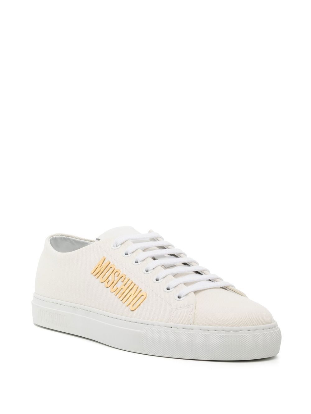 logo-lettering lace-up sneakers - 2