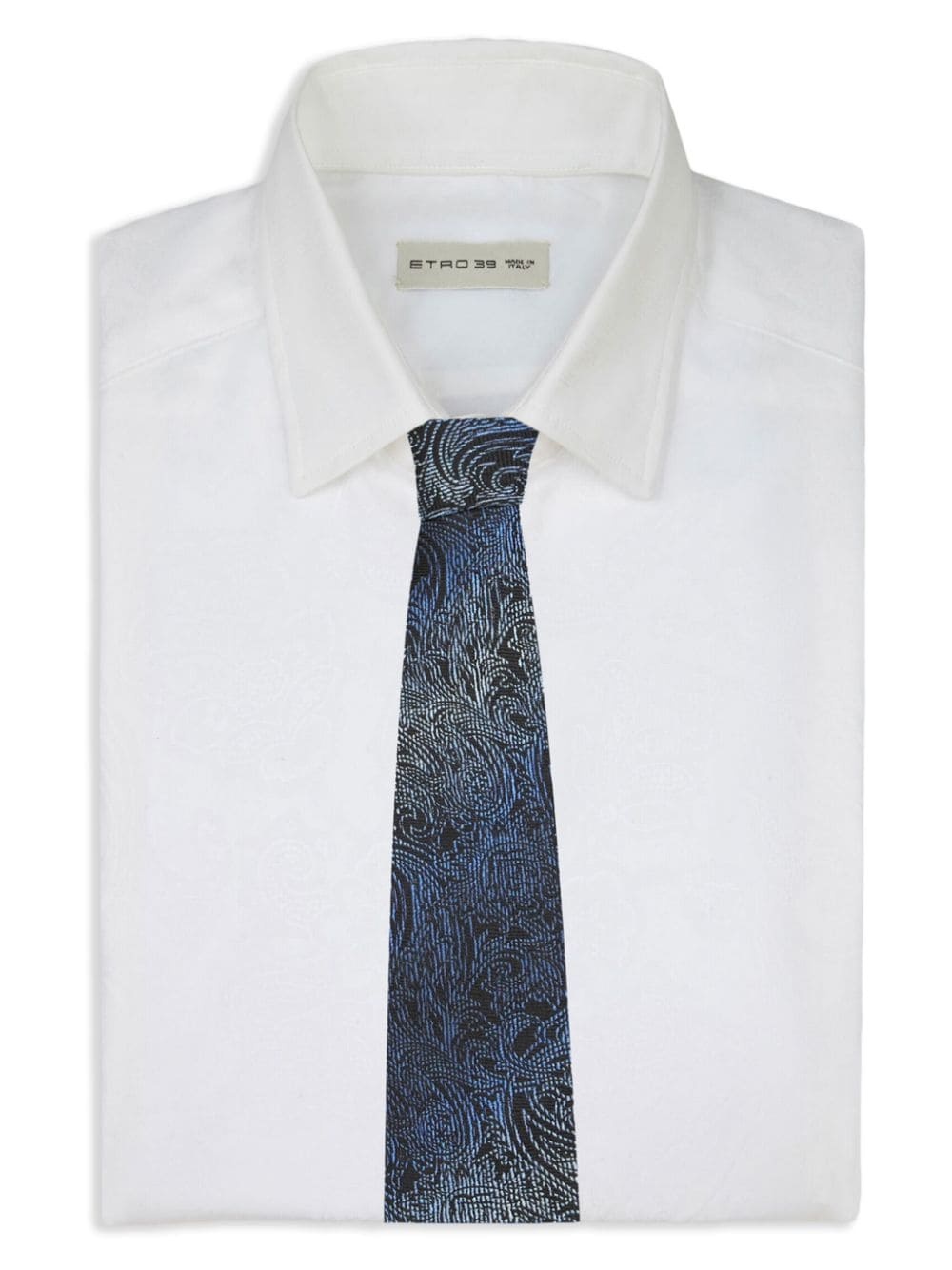 jacquard print silk tie - 3