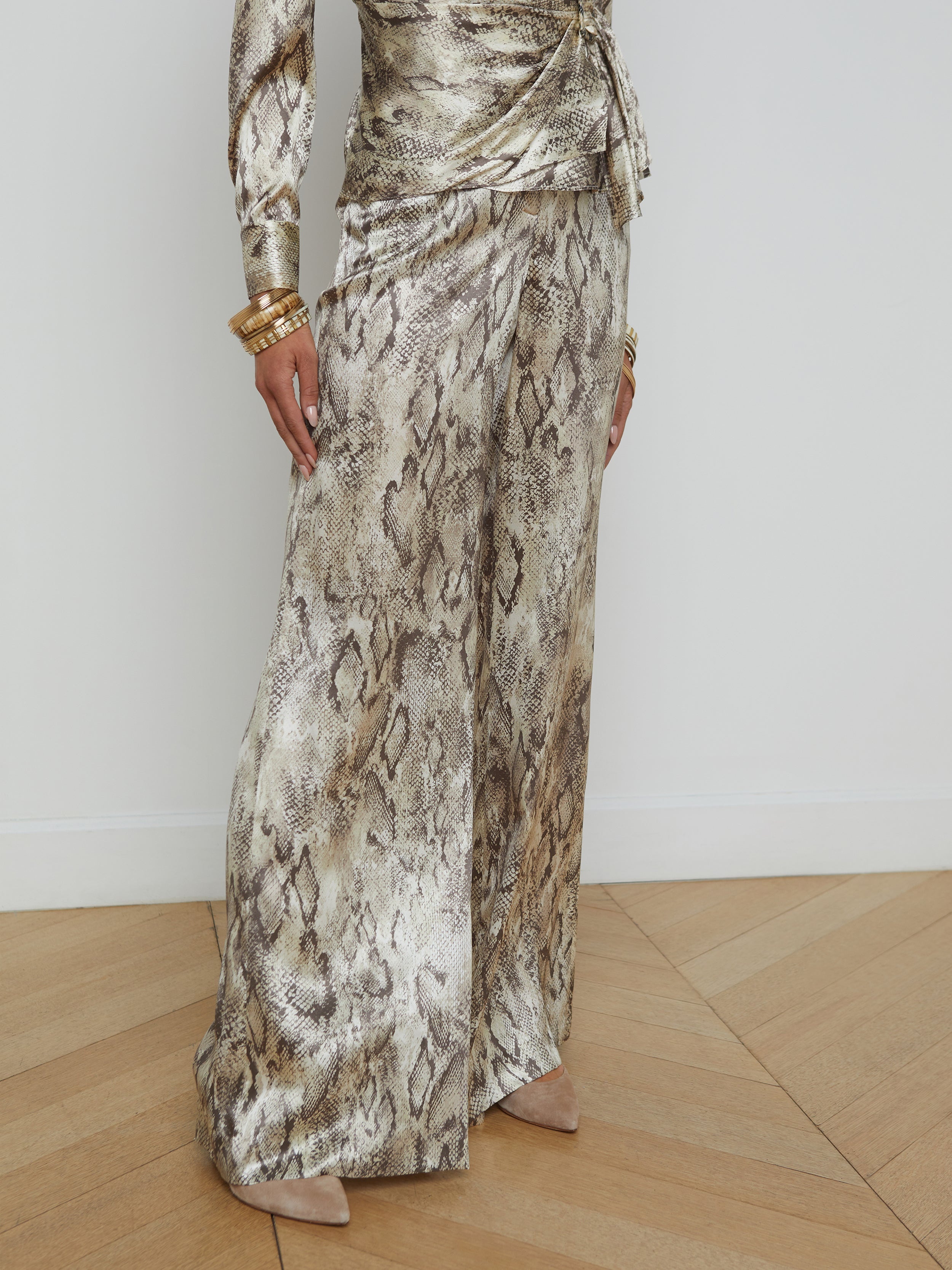 Pilar Silk Wide-Leg Pant - 3
