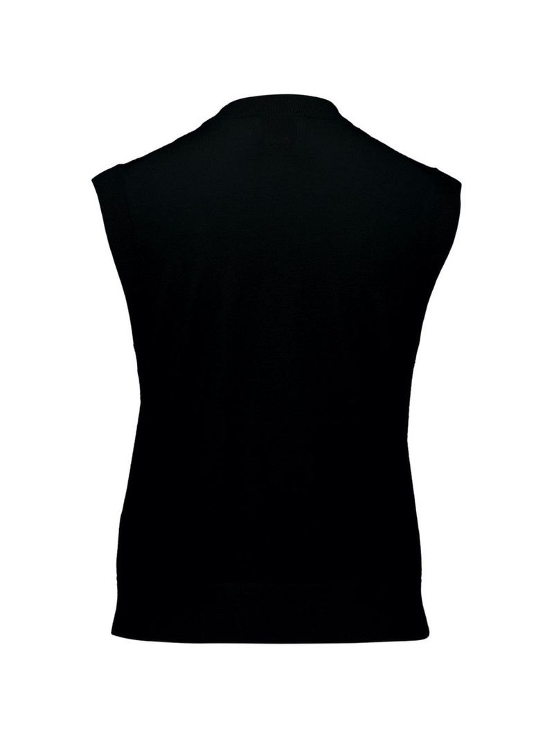 Allude button knitted vest outlook