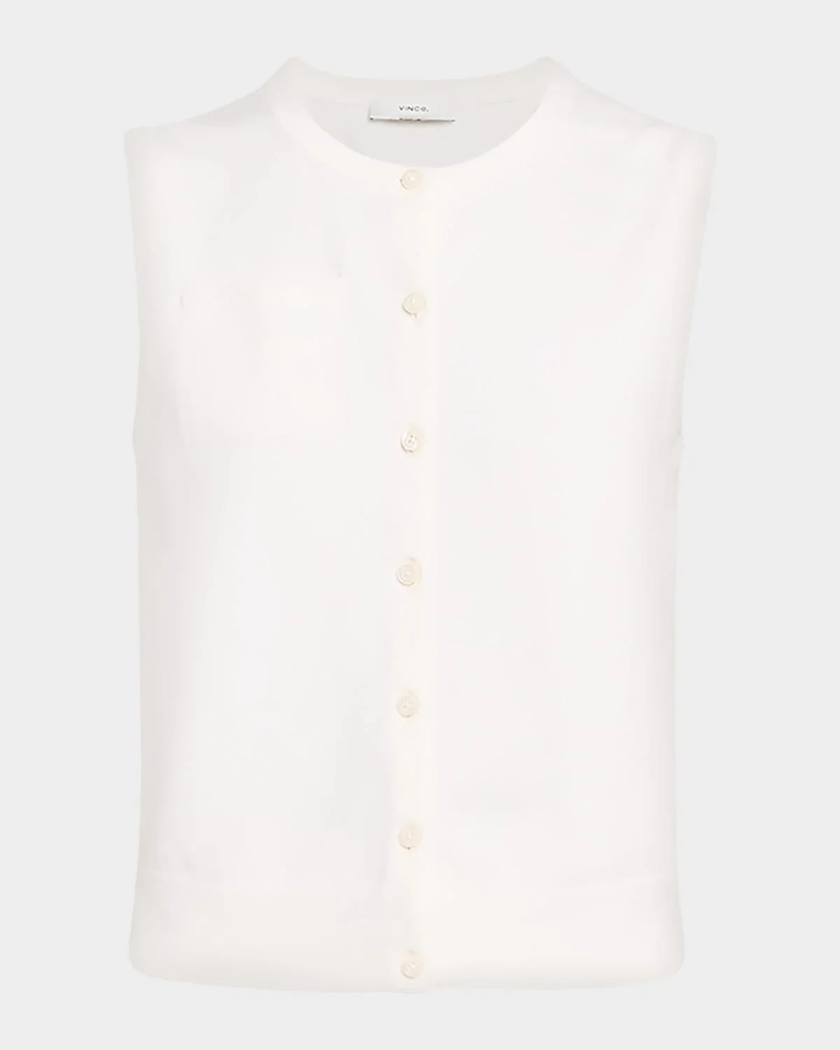 Sleeveless Patch Pocket Cardigan - 1
