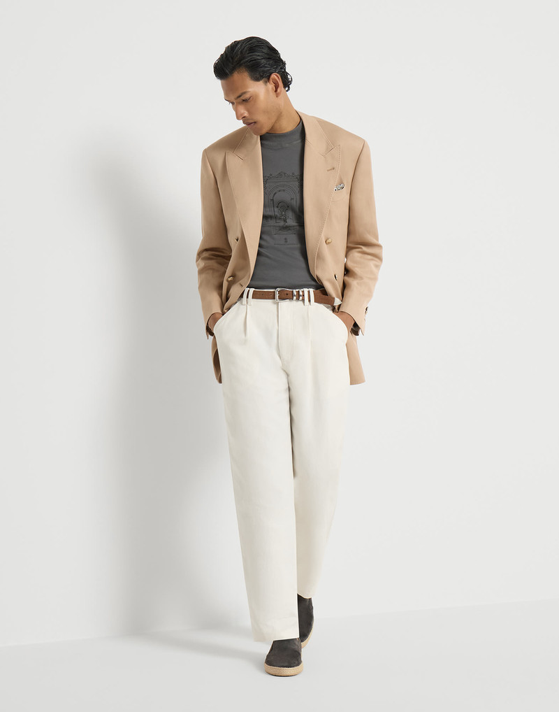 Brunello Cucinelli Suede slip-ons with rope insert outlook