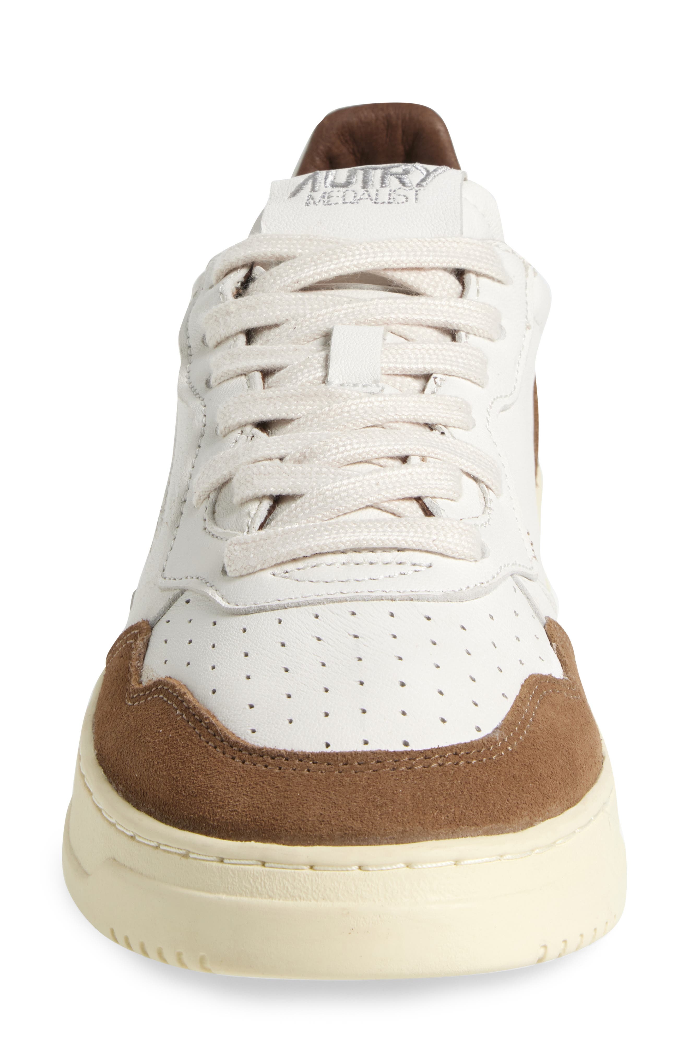 AUTRY Medalist Low Sneaker in White/Cigar at Nordstrom - 4