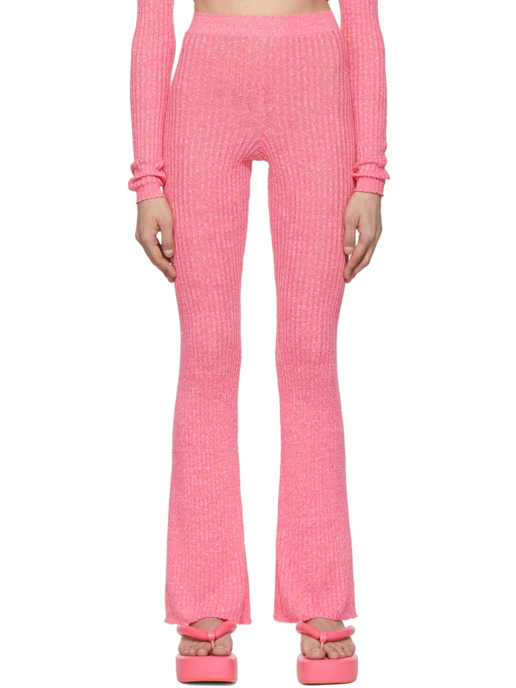 Pink Linen Lounge Pants - 1