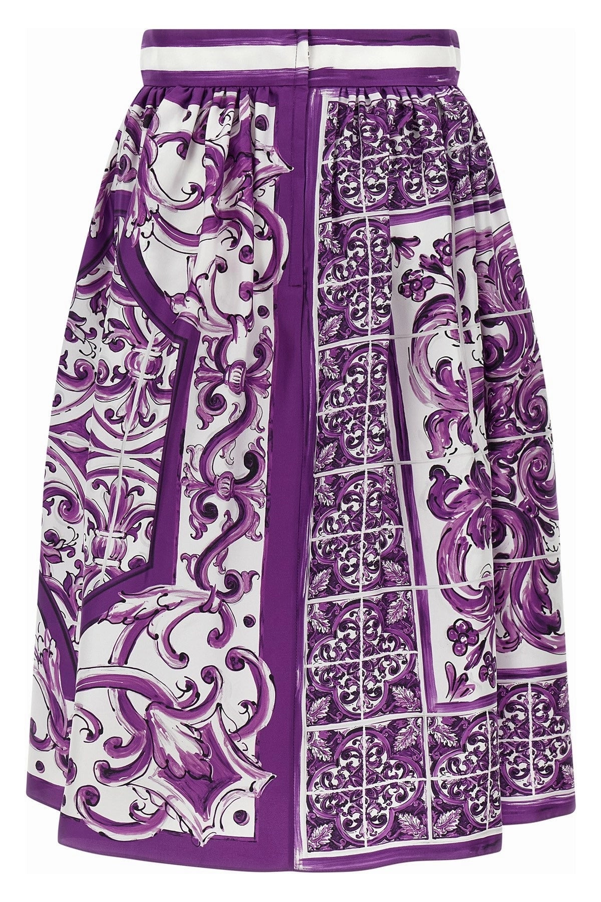 Dolce & Gabbana Women 'Maiolica' Print Silk Skirt - 3
