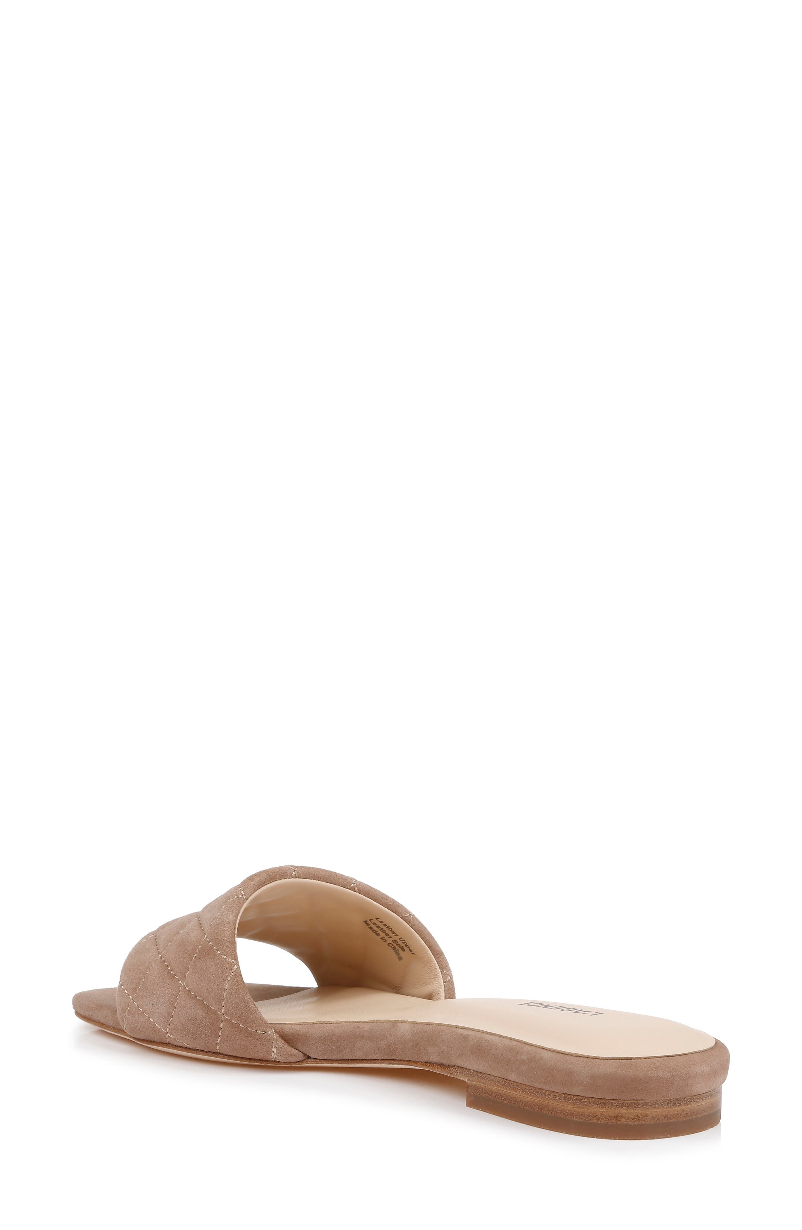 L'AGENCE Aloise Slide Sandal in Cappuccino Suede at Nordstrom - 2