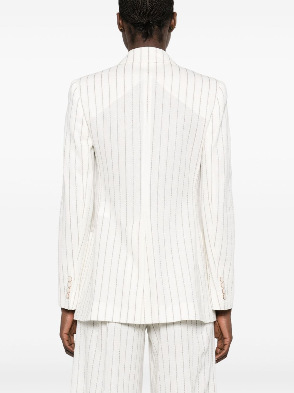 Max Mara Women Linen Blend Single-Breasted Jacket - 5