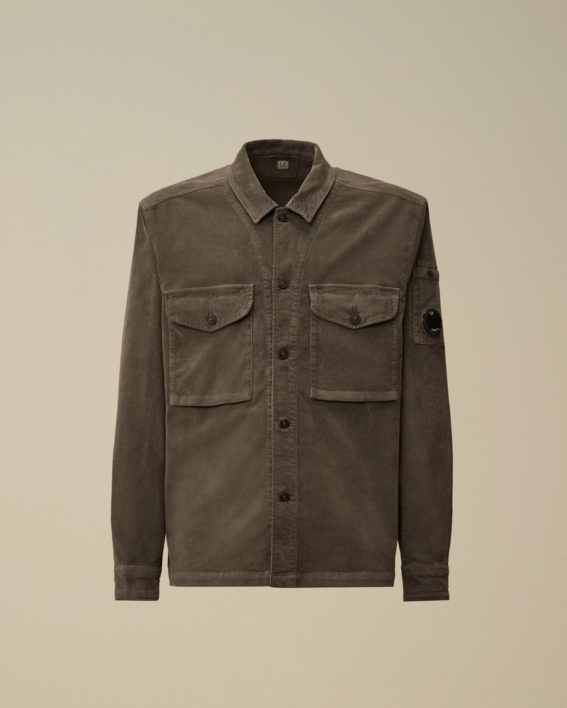 Corduroy Lens Button Overshirt 1
