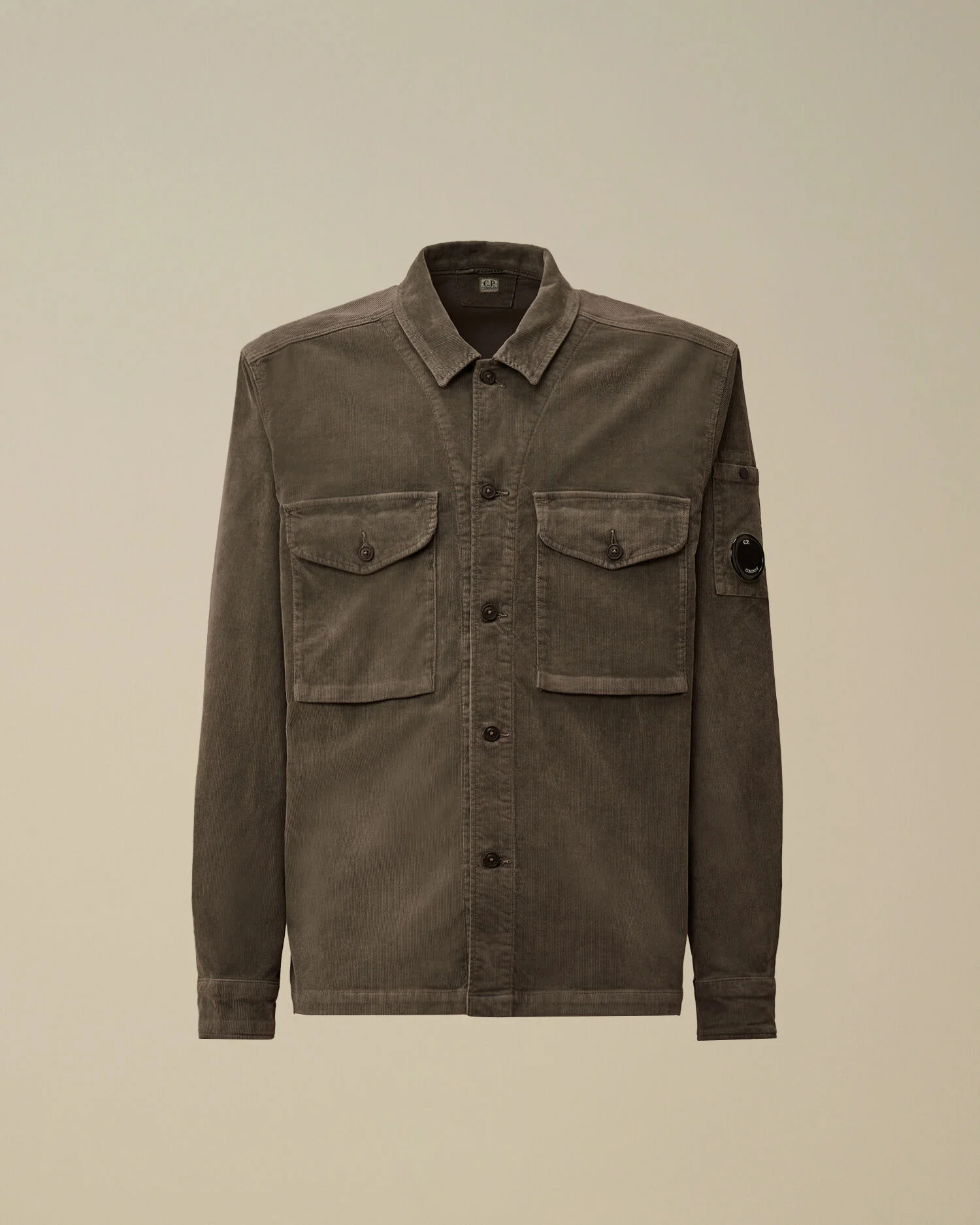 Corduroy Lens Button Overshirt - 1