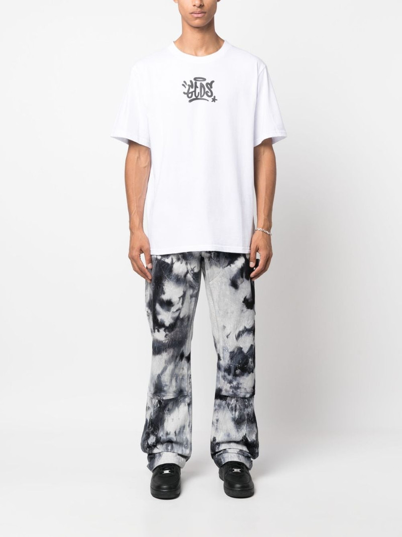 GCDS graffiti-print cotton T-shirt outlook