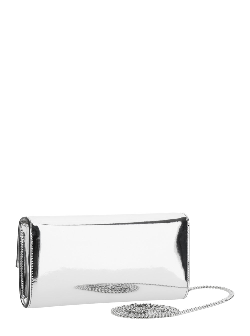 Jimmy Choo Women 'Emmie' Metallic Envelope Clutch With Logo Lettering On The Front And Chain-Link Sh - 3