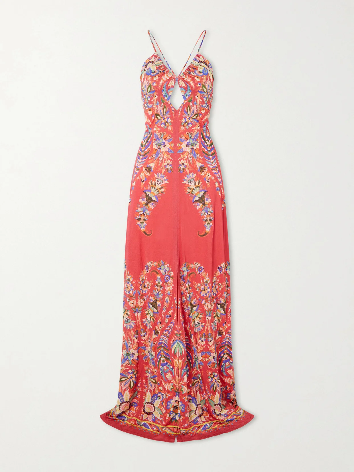 Floral-print Crepe Maxi Dress - 1