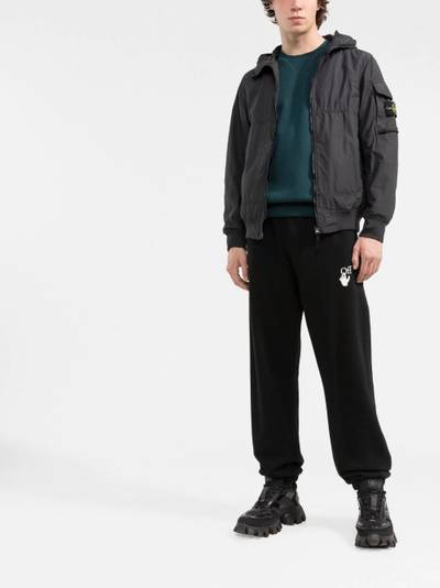 Stone Island Compass-patch hooded jacket outlook