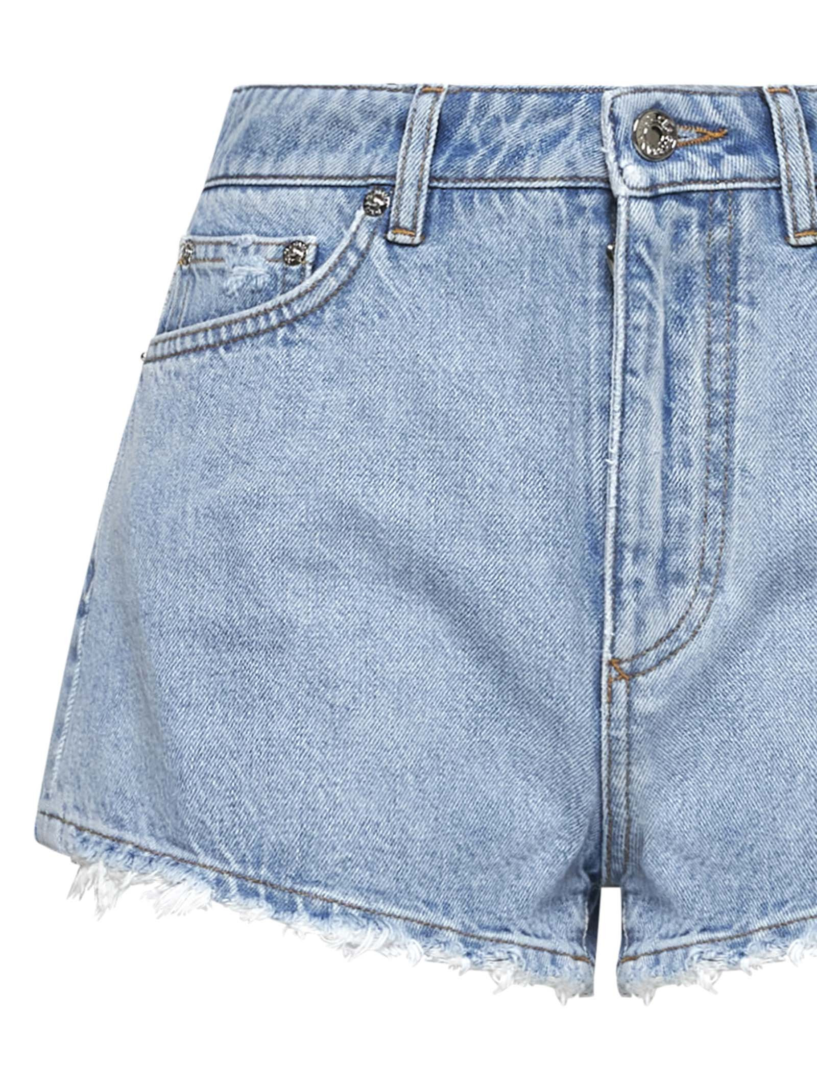 Light blue denim shorts - 3
