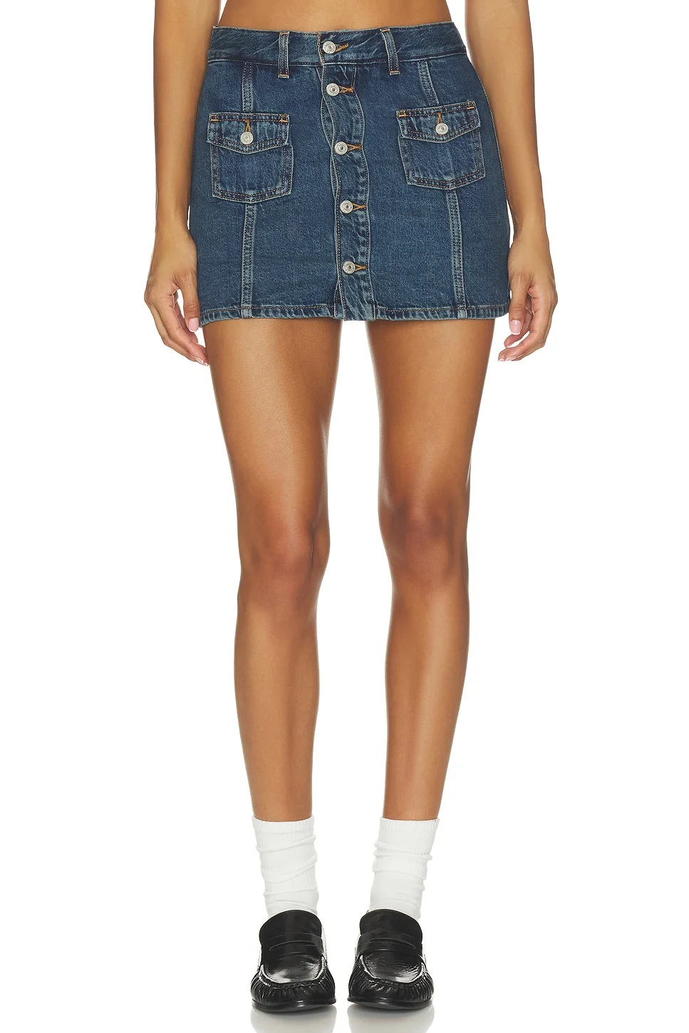 Button Front Skort - 1